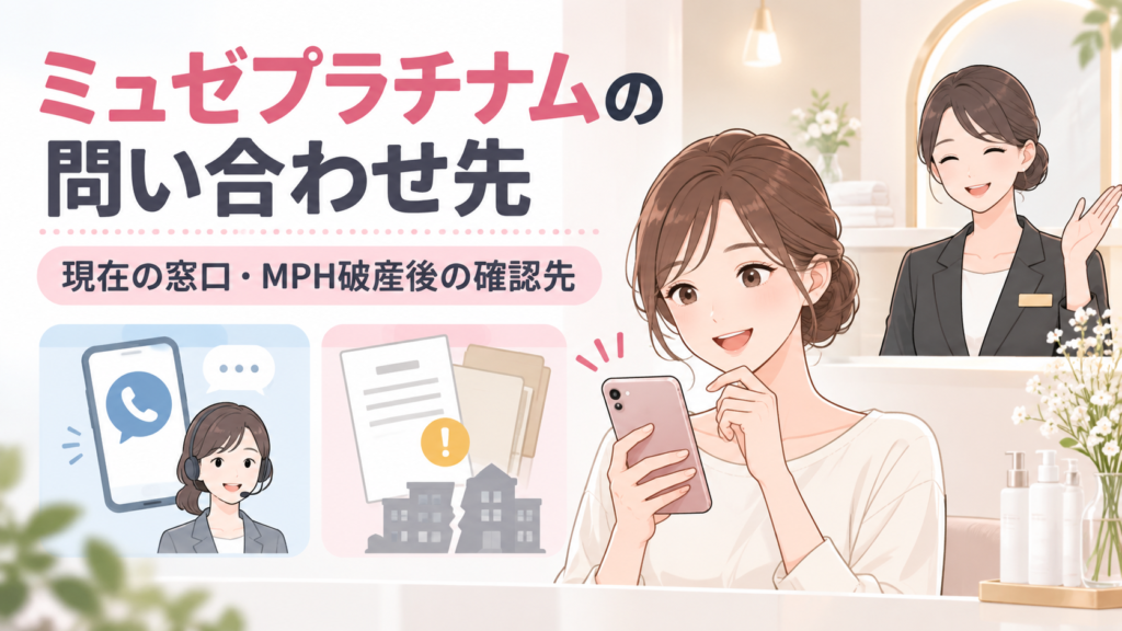 ミュゼプラチナムの現在の問い合わせ先｜MPH破産後の返金・旧電話番号も