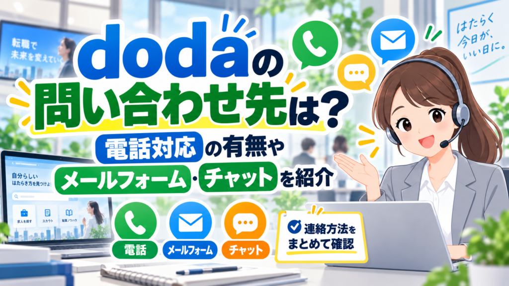 dodaの問い合わせ先は？電話対応の有無やメールフォーム・チャットを紹介