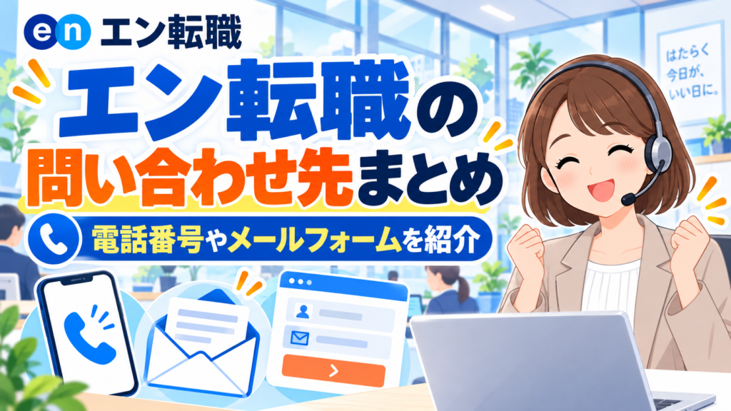 エン転職の問い合わせ先まとめ｜電話番号やメールフォームを紹介